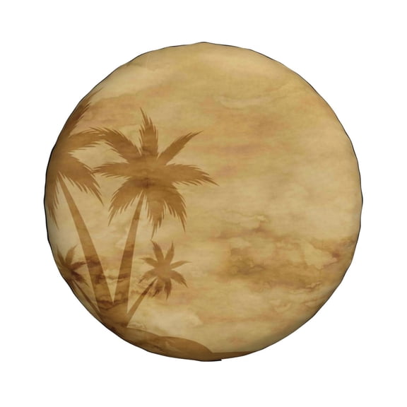 Xecao Retro Palm Tree for Tire Covers: Waterproof, dust-proof, and universally fitting for trailers, SUVs
