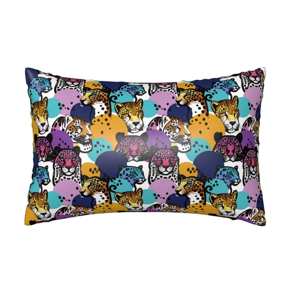 Xecao Retro Panther Pattern Satin Pillowcases for Hair and Skin, Luxurious and Silky Pillow Cases with Envelope Closure, 20x30 Inches