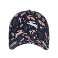 thumbnail image 1 of Xecao Retro Rabbit Flower for Baseball Cap: Unisex, crafted from classic polyester twill fabric, featuring a soft unconstructed design, 1 of 5