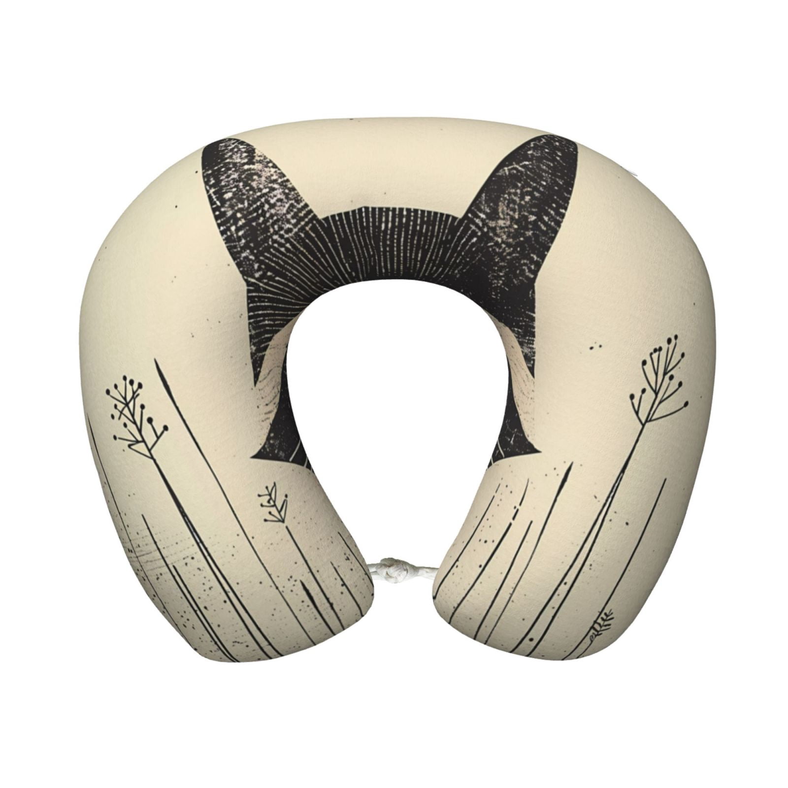 Xecao Retro Raccoon Graphic Print Print Memory Foam Cervical Neck Pillow Versatile U-Shaped Pillows for Home,Office,Camping,Travelling,Soft Washable Cover