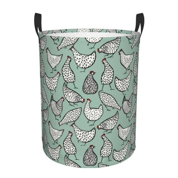Xecao Retro Rooster4 Print Laundry Hamper Basket,designed for Blanket Storage and Nursery Clothes in the Bedroom