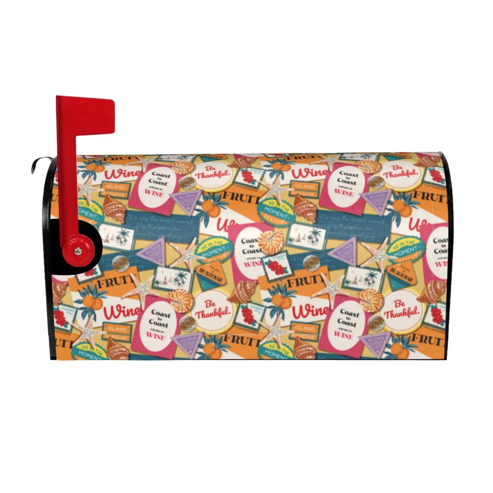 Xecao Retro Summer Stamp for Mailbox Cover with Magnetic Strips, Waterproof and Sunscreen, Adds a Decorative Touch to Your Garden Yard.