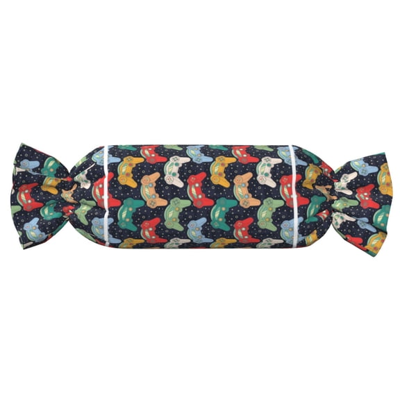 Xecao Retro Video Game Print+Candy-Inspired Plush Pillow for Men Women Suitable for Beds, Sofas, Game Rooms Drawstring Closure