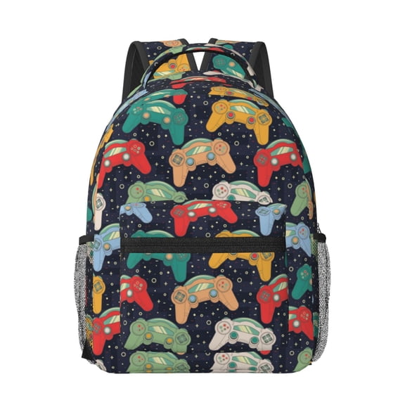 Xecao Retro Video Game Print Casual Backpack: A Computer Backpack Ideal for Men and Women, Perfect for College, School, or Daily Travels-One Size