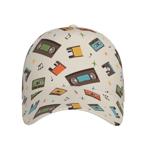 Xecao Retro Vintage Tape for Baseball Cap: Unisex, crafted from classic polyester twill fabric, featuring a soft unconstructed design
