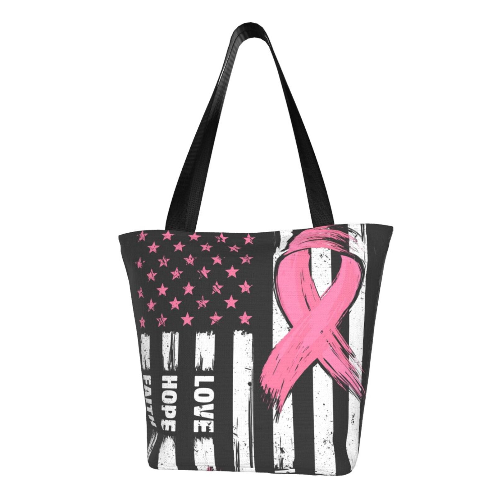 Pink Breast Cancer Ribbon and Sling Bag?? Breast Cancer Party Favor Bags, Pink Ribbon Gift Bag, Pink  main image 2