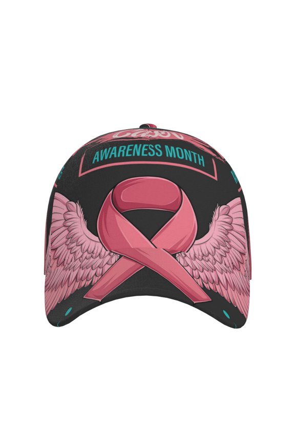 Ribbon With Angel Wings for Baseball Cap: Unisex, crafted from classic polyester twill fabric, featuring a soft unconstructed design