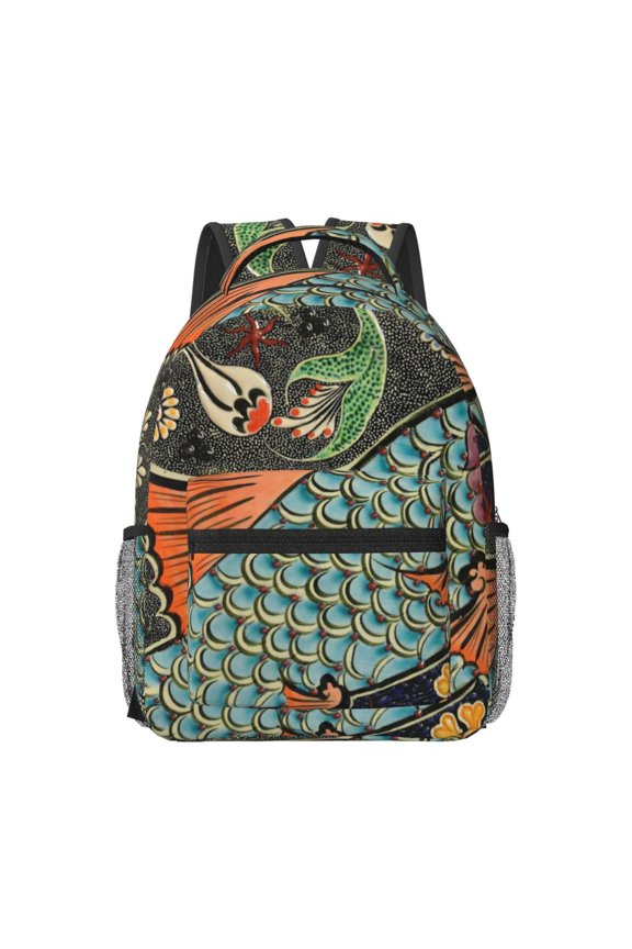 Rich Fish Travel Backpack: A spacious, stylish computer backpack ideal for men and women, perfect for college, school, or daily travels