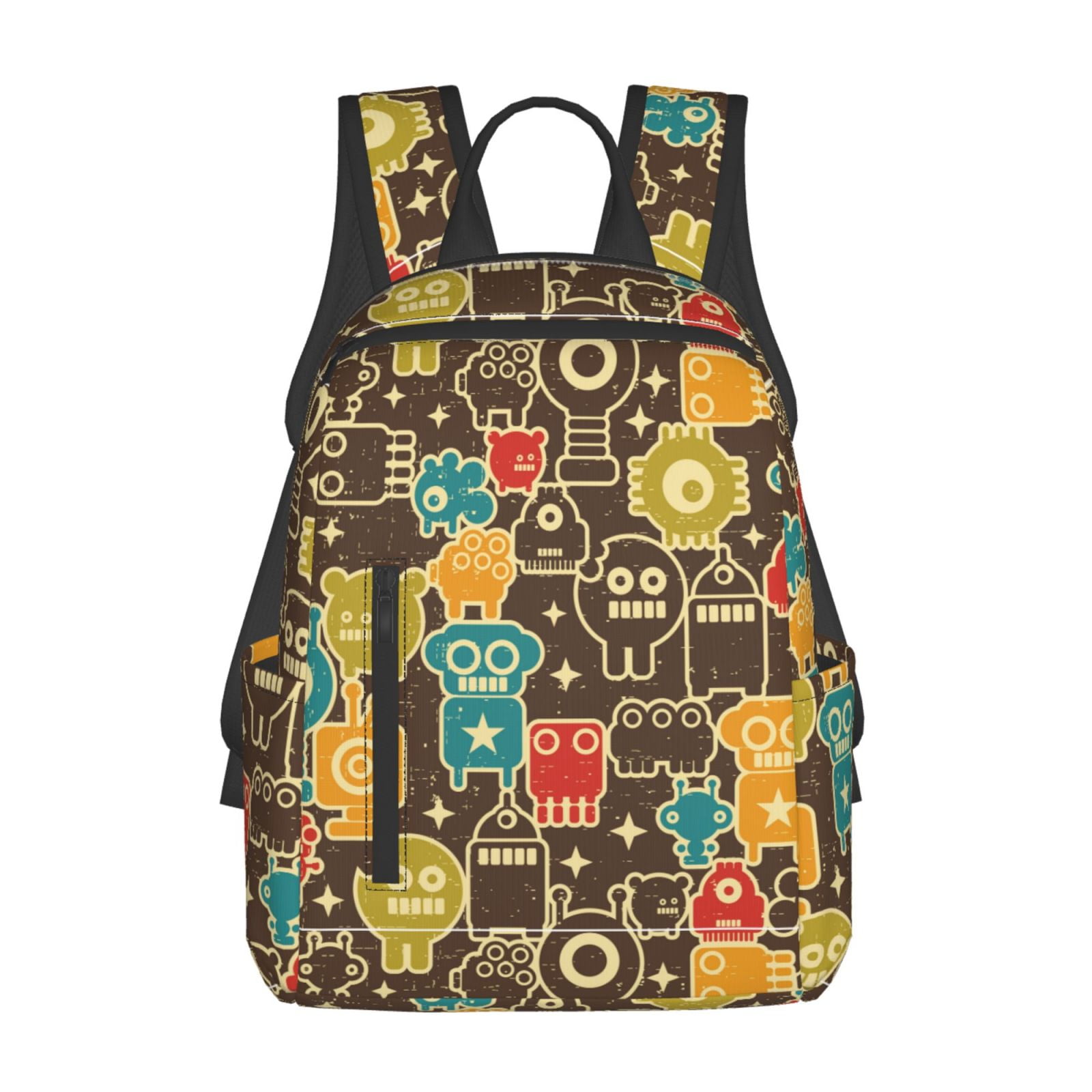 Robot Cyborg Print Pattern Premium Backpack main image 1