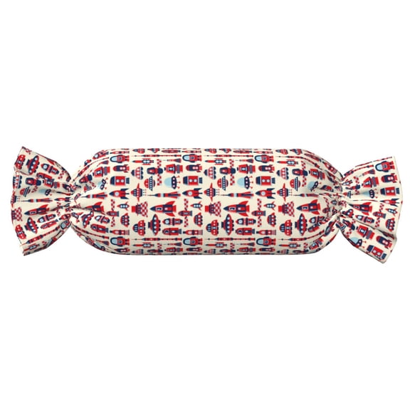 Xecao Rocket Pattern Print+Candy-Inspired Plush Pillow for Men Women Suitable for Beds, Sofas, Game Rooms Drawstring Closure