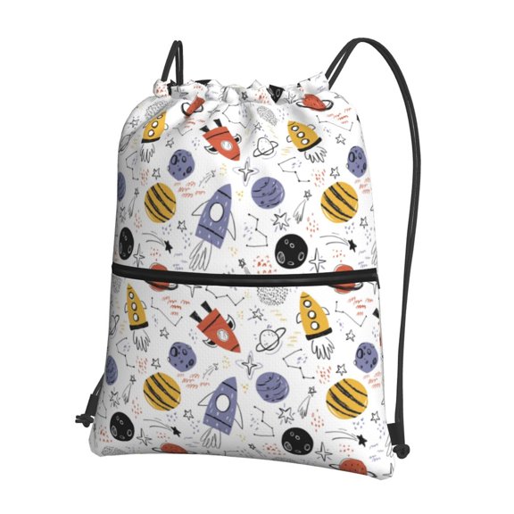 Xecao Rocket Planets for Drawstring Bags,Pull String Backpack Bags,String Bag Sackpack