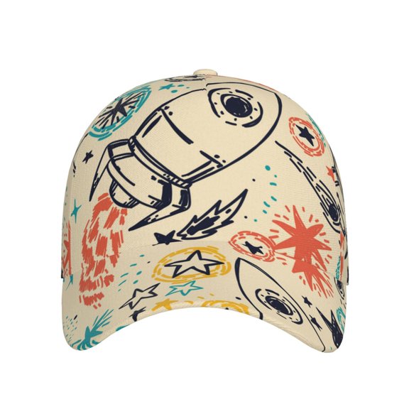 Xecao Rockets for Baseball Cap: Unisex, crafted from classic polyester twill fabric, featuring a soft unconstructed design