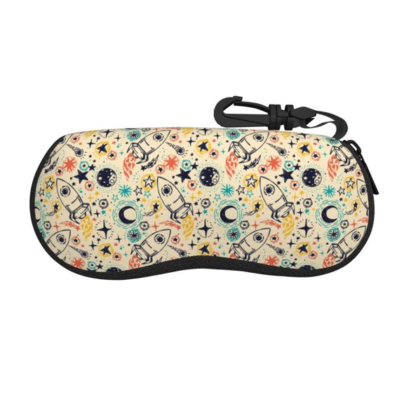 Xecao Rockets for Eyeglass Case Soft Shell, Portable Sunglass Case, Fashionable Eyeglass Case with Zipper, Lightweight