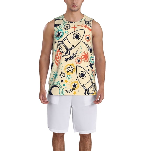 Xecao Rockets print basketball shirt for both men and women, a unisex basketball jersey perfect for theme parties-Small