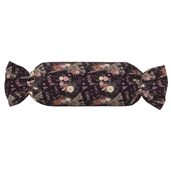 Xecao Romantic Paris Print+Candy-Inspired Plush Pillow for Men Women Suitable for Beds, Sofas, Game Rooms Drawstring Closure