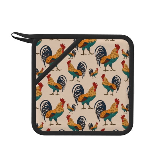 Xecao Rooster for Silicone Trivet Mats - Heat Resistant Pot Holders, Multipurpose Non-Slip Hot Pads