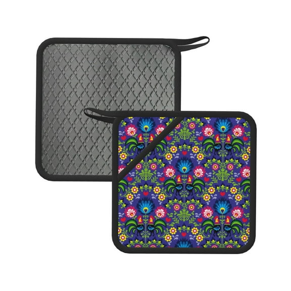 Xecao Roosters 1 for Silicone Trivet Mats - Heat Resistant Pot Holders, Multipurpose Non-Slip Hot Pads