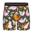 thumbnail image 1 of Xecao Roosters and Chicks Print Boxer Briefs for Men's Stretch Moisture-Wicking Underwear, Mid-Rise Classics breathable fabric, 1 of 7