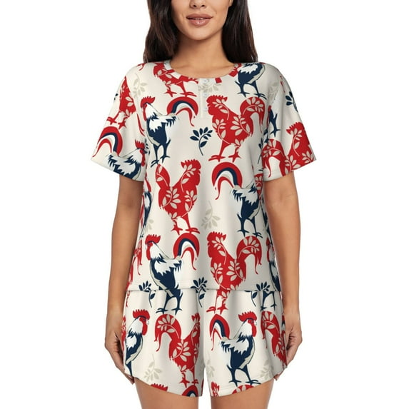 Xecao Roosters print Swimsuit for women, Summer-ready, sporty style.Quick-dry fabric. Many sizes & colors.