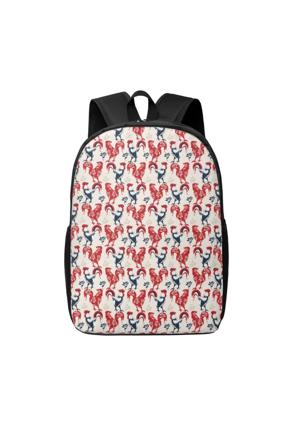 Roosters print Travel Backpack, Large Computer Backpack for Men Women, College School Rucksack Book Bag