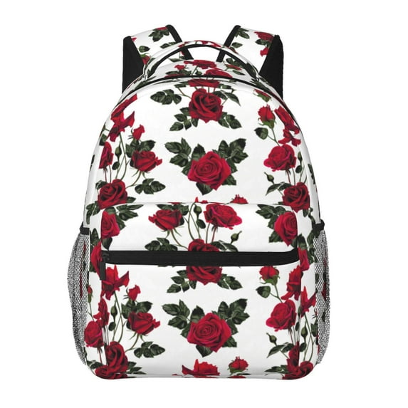 Xecao Rose Flowers Backpack, a stylish and functional choice for both men and women, is the perfect basic bookbag for college, work, or travel
