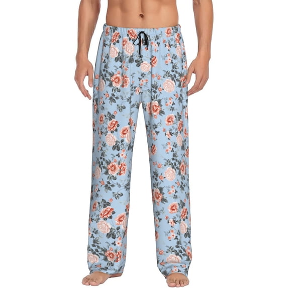 Xecao Rose Flowers Men's Straight Lounge Pajama Pants: The Ultimate in Comfortable Sleepwear