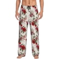 thumbnail image 1 of Xecao Rose Flowers Men's Straight Lounge Pajama Pants: The Ultimate in Comfortable Sleepwear, 1 of 9