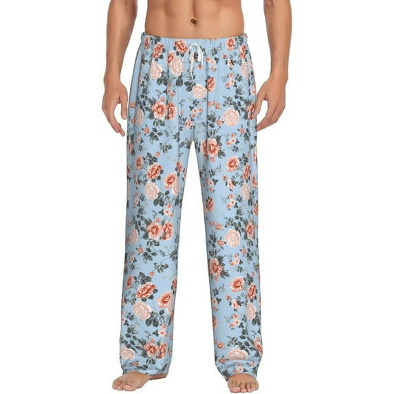 Xecao Rose Flowers Men's Straight Lounge Pajama Pants: The Ultimate in Comfortable Sleepwear