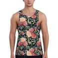 thumbnail image 1 of Xecao Rose Flowers Men's Tank Top Workout Quick Dry Sleeveless Gym Jogging Muscle Shirts Summer Swim Beach Tops, 1 of 9