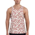 thumbnail image 1 of Xecao Rose Flowers Men's Tank Top Workout Quick Dry Sleeveless Gym Jogging Muscle Shirts Summer Swim Beach Tops, 1 of 9