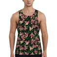 thumbnail image 1 of Xecao Rose Flowers Men's Tank Top Workout Quick Dry Sleeveless Gym Jogging Muscle Shirts Summer Swim Beach Tops, 1 of 9