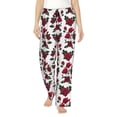 thumbnail image 1 of Xecao Rose Flowers Women's Straight Lounge Pajama Pants: The Epitome of Relaxed Sleepwear, 1 of 9