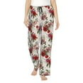thumbnail image 1 of Xecao Rose Flowers Women's Straight Lounge Pajama Pants: The Epitome of Relaxed Sleepwear, 1 of 9