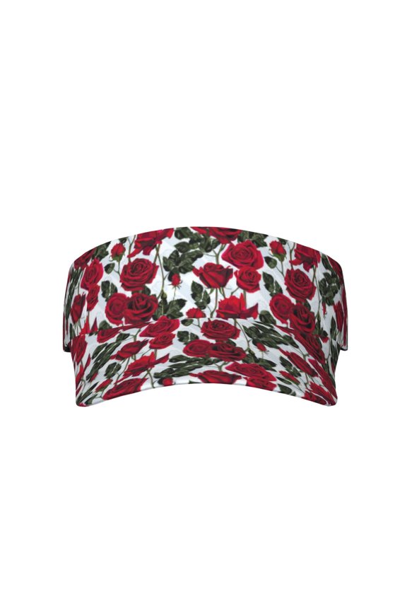 Rose Flowers for Adult Sun Cap offers versatile sun protection with adjustable Velcro for a secure fit.