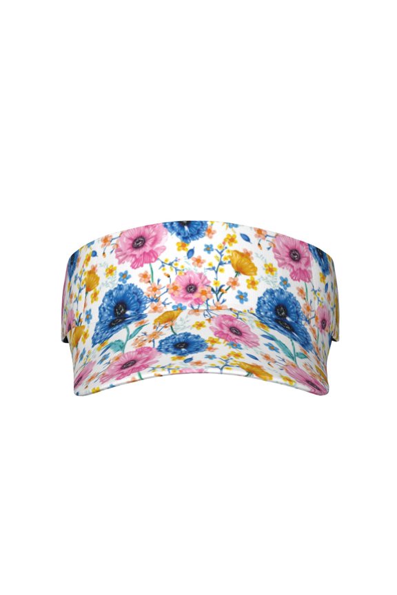 Rose Flowers for Adult Sun Cap offers versatile sun protection with adjustable Velcro for a secure fit.