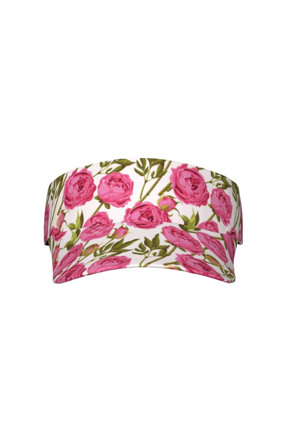 Rose Flowers for Adult Sun Cap offers versatile sun protection with adjustable Velcro for a secure fit.