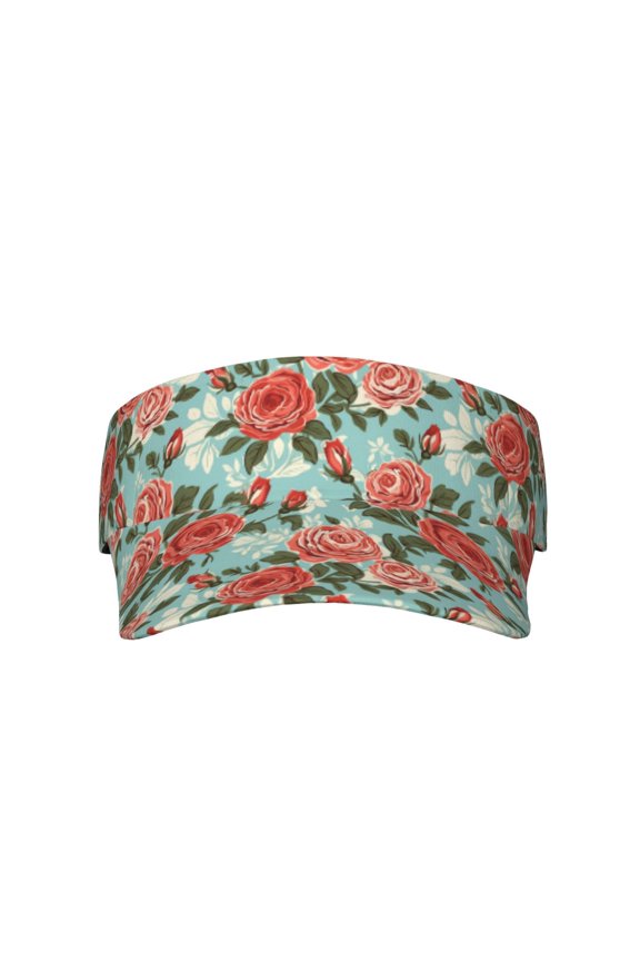 Rose Flowers for Adult Sun Cap offers versatile sun protection with adjustable Velcro for a secure fit.
