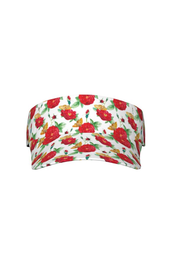 Rose Flowers for Adult Sun Cap offers versatile sun protection with adjustable Velcro for a secure fit.