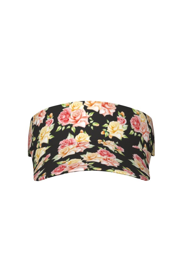 Rose Flowers for Adult Sun Cap offers versatile sun protection with adjustable Velcro for a secure fit.