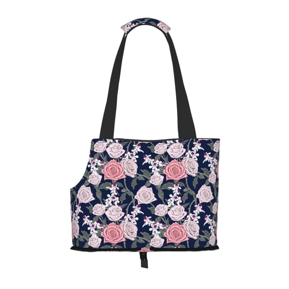 Xecao Rose Flowers for Cat Carrier Small Dog Handbag: The Ideal Travel Companion for Your Pet