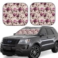 thumbnail image 1 of Xecao Rose Flowers for Foldable Car Sun Shades (2-Pack) offer sun protection with an easy-fold design for convenient windshield shading., 1 of 7