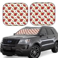 thumbnail image 1 of Xecao Rose Flowers for Foldable Car Sun Shades (2-Pack) offer sun protection with an easy-fold design for convenient windshield shading., 1 of 7