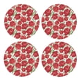 thumbnail image 1 of Xecao Rose Flowers for MDF Cork Coaster 4 Pcs,Drink Coasters,Suit for House Warming Gifts New Home ,Coffee Table Decor-Round Shape, 1 of 7