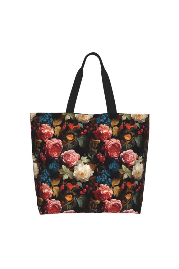 Rose Flowers for Tote Bag for Women, Tote Shoulder Bag with a littlw pocket and Handbag for Travel, Work
