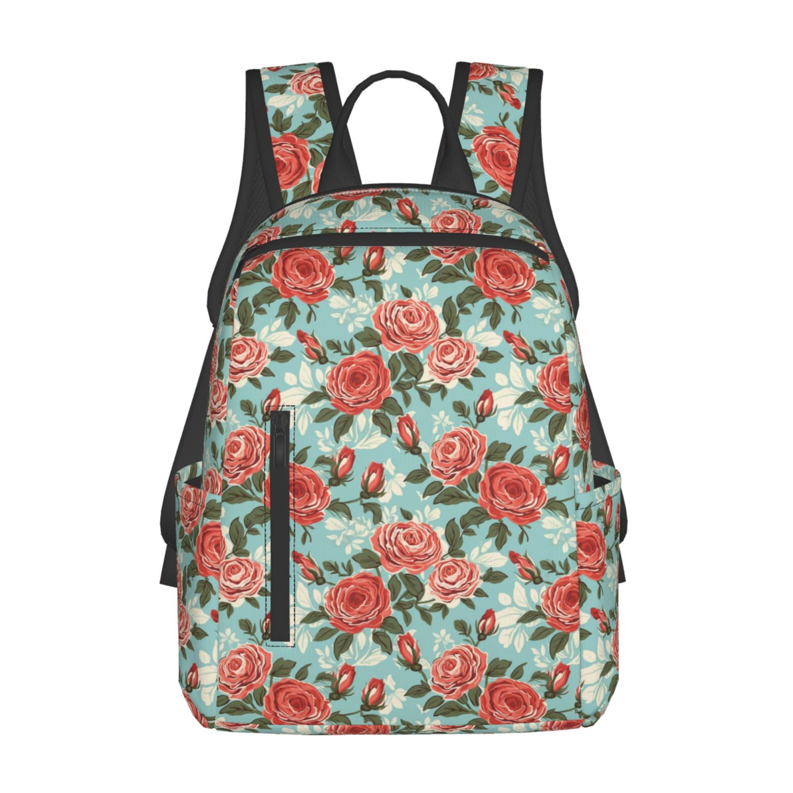 Xecao Rose Flowers print Backpack For women men Aesthetic Lightweight ...