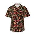 thumbnail image 1 of Xecao Rose Flowers print Hawaiian shirt - a stylish short-sleeve button-down for men, perfect for casual beach and tropical outings., 1 of 9