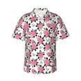 thumbnail image 1 of Xecao Rose Flowers print Hawaiian shirt - a stylish short-sleeve button-down for men, perfect for casual beach and tropical outings., 1 of 9