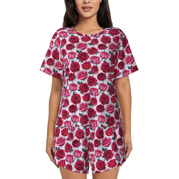 Xecao Rose Flowers print Swimsuit for women, Summer-ready, sporty style.Quick-dry fabric. Many sizes & colors.
