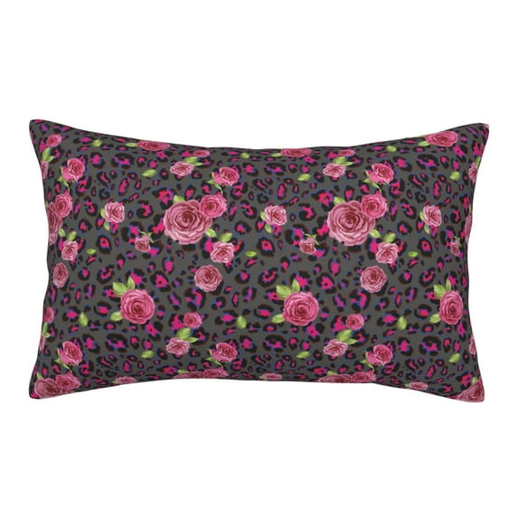 Xecao Rose Mix Leopard 2 for Decorative Throw Pillow Case for Couch,Sofa or Bed Set,Pillow Cover for Sofa Home Decor Ideal Gift-20"x30"