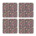 thumbnail image 1 of Xecao Rose Mix Leopard for MDF Cork Coaster 4 Pcs,Drink Coasters,Suit for House Warming Gifts New Home ,Coffee Table Decor-Square, 1 of 7